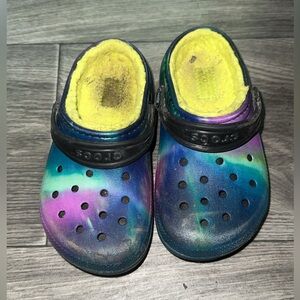 Kids fuzzy crocs